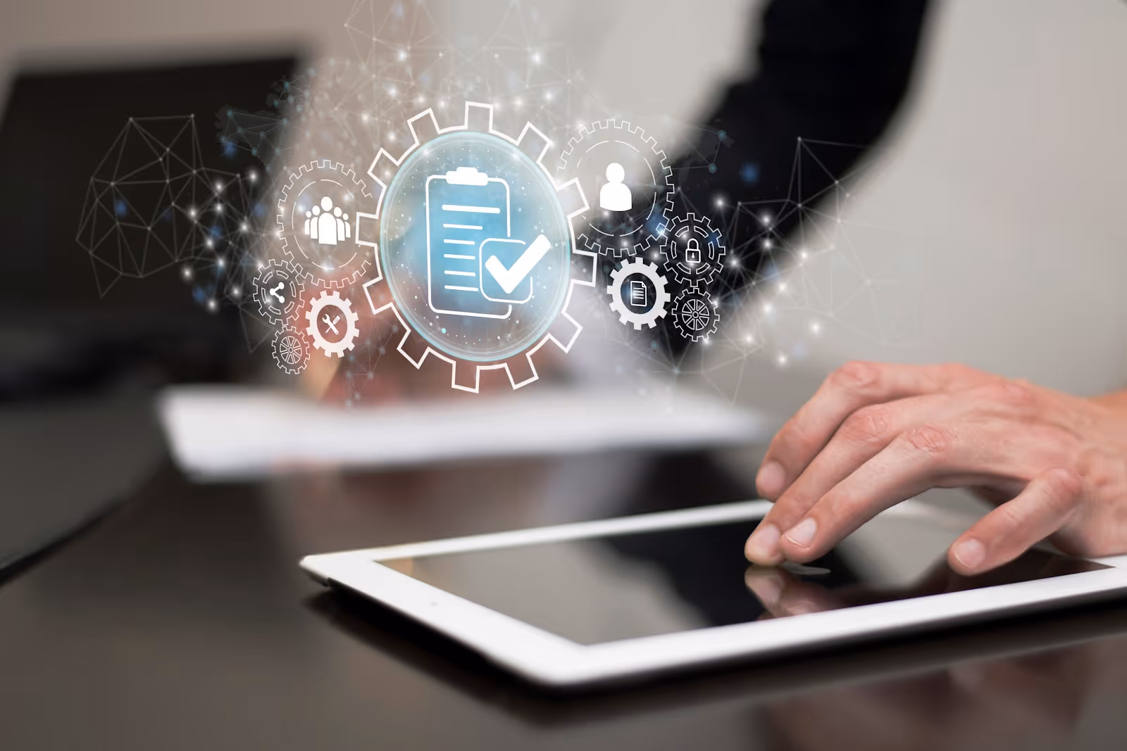An illustration representing intelligent document processing (IDP)