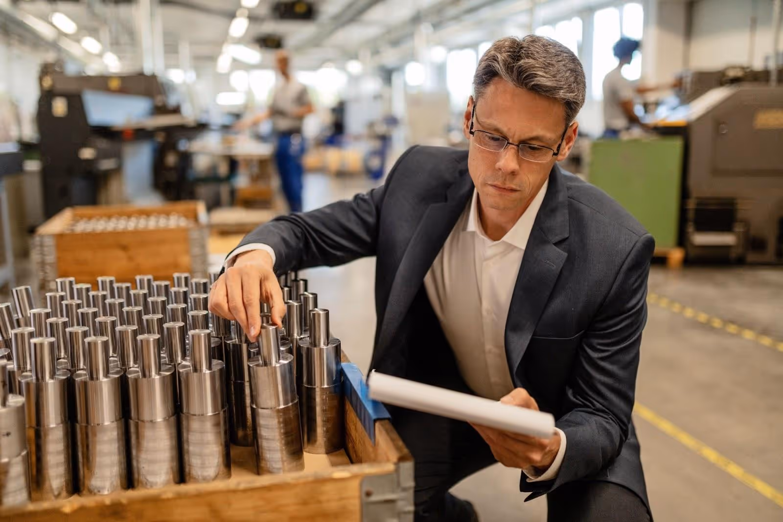 A man executing a quality assurance test.