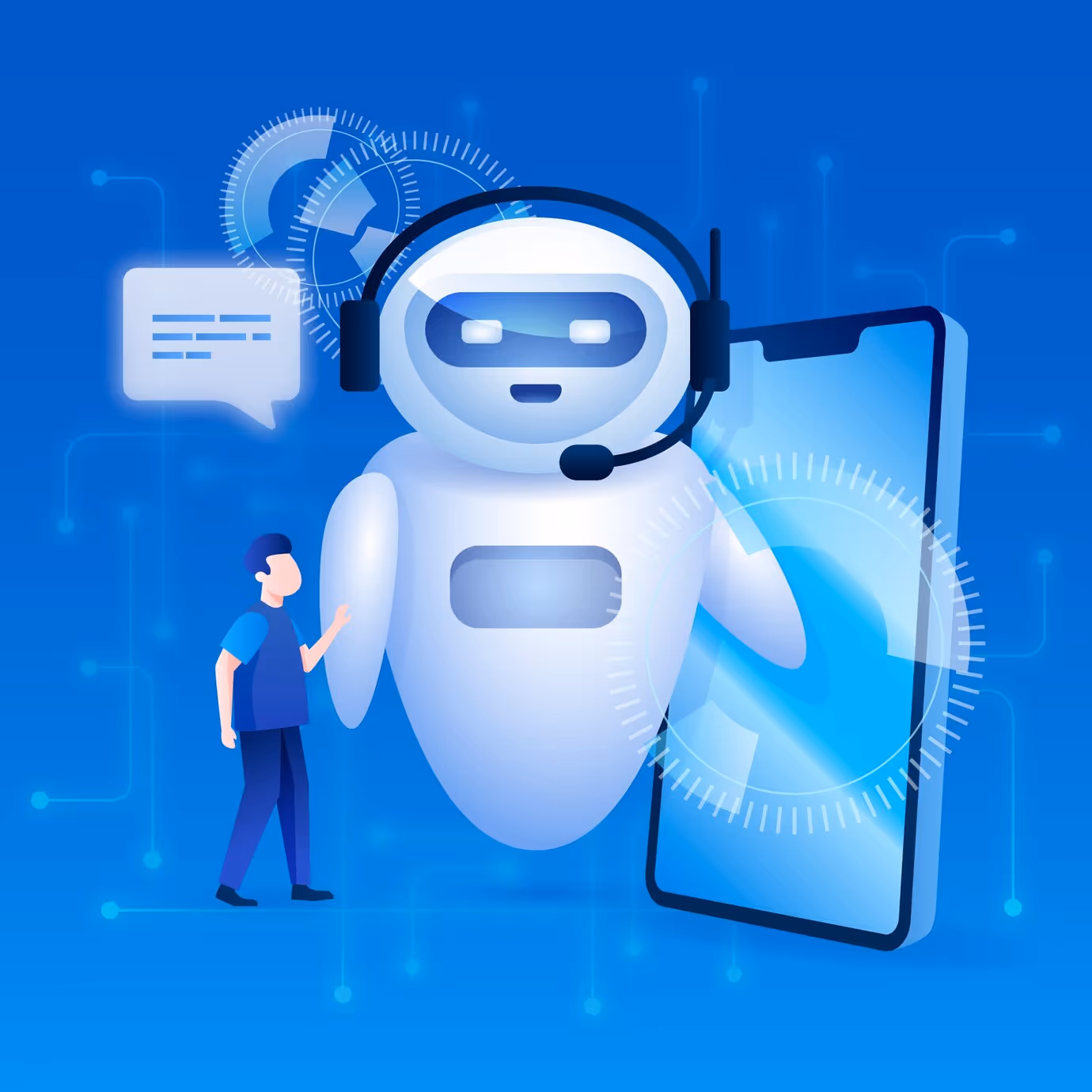 An illustration representing autonomy in AI.